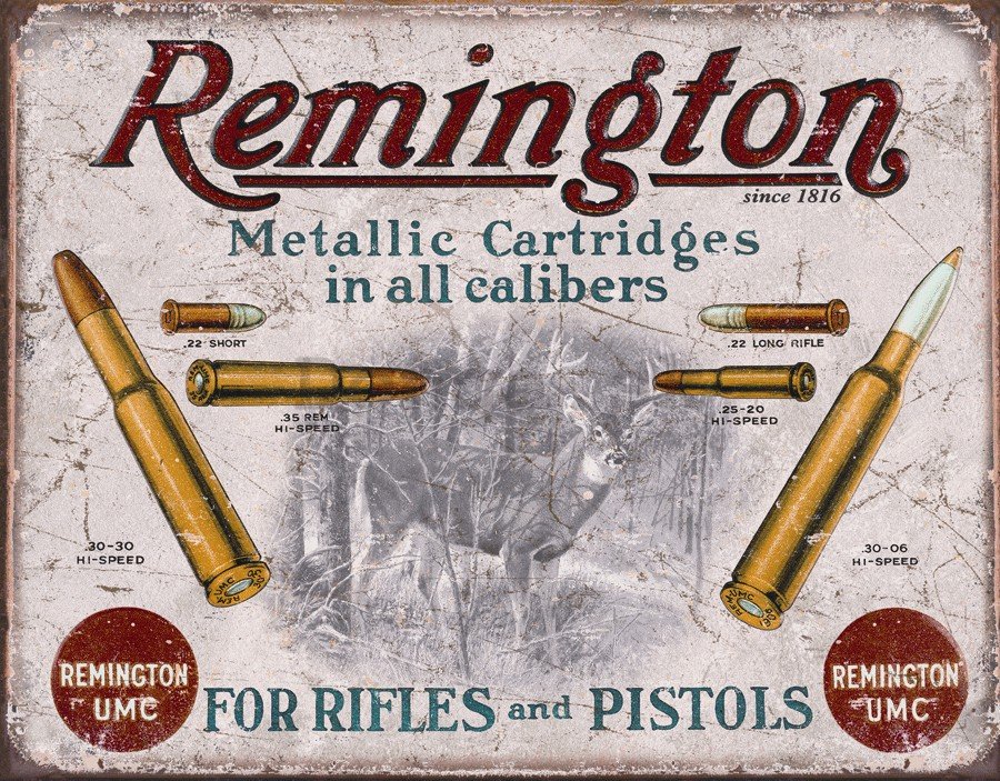 Plechová ceduľa - Remington Munice 50