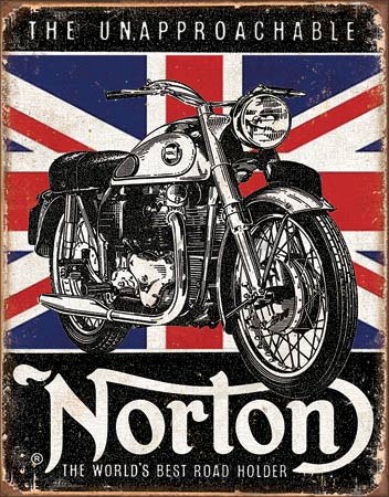 Plechová ceduľa - Norton (Best Roadholder)