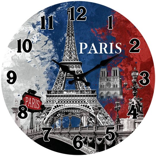 Nástenné sklenené hodiny - Paris