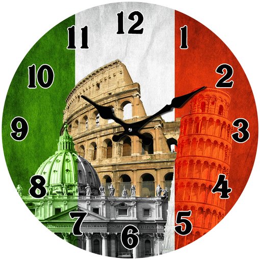 Nástenné sklenené hodiny - Taliansko