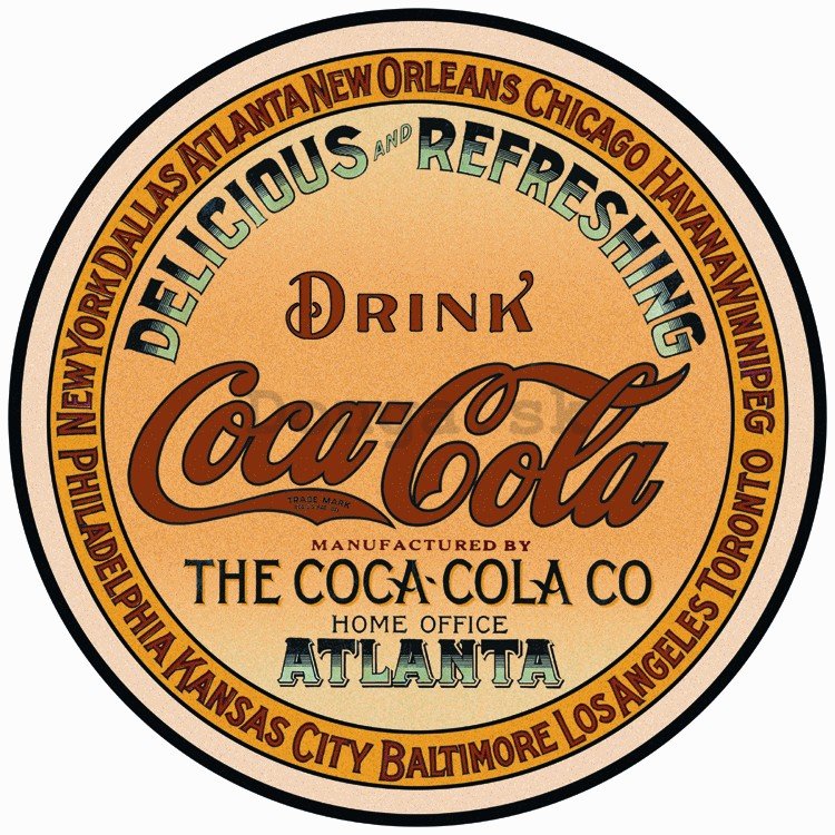 Plechová ceduľa - Coca-Cola (Old Logo)
