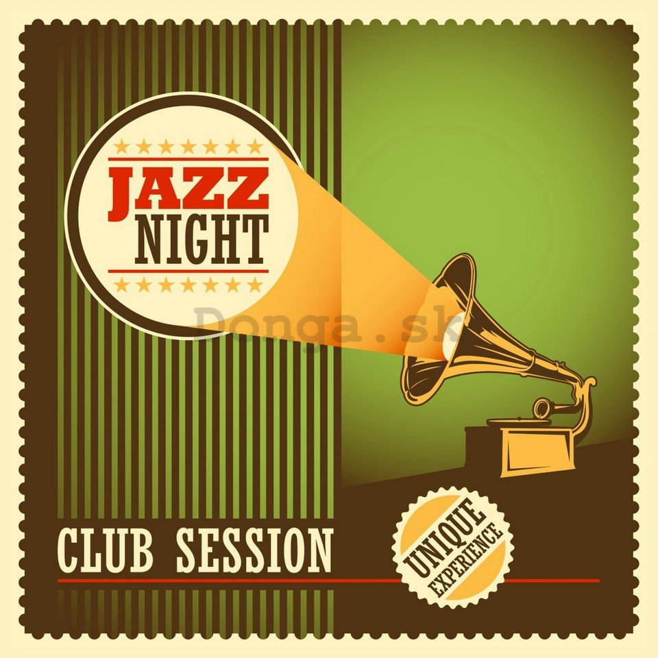 Retro doska - Jazz Night (zelená)