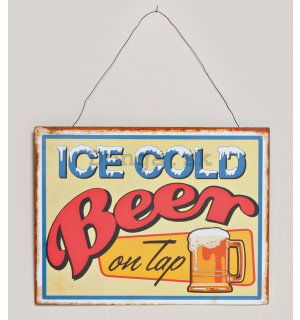 Plechová ceduľa - Ice cold beer
