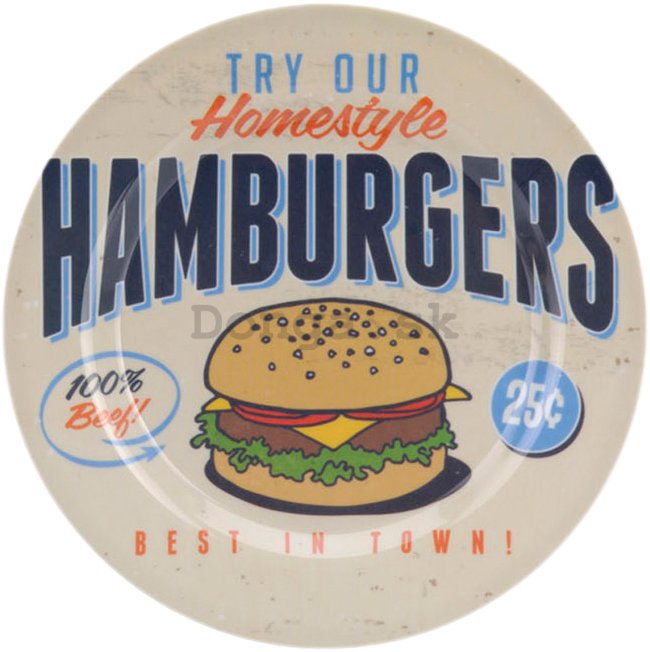 Retro tanier malý – Hamburgers