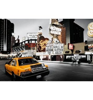 Plagát - Las Vegas taxi