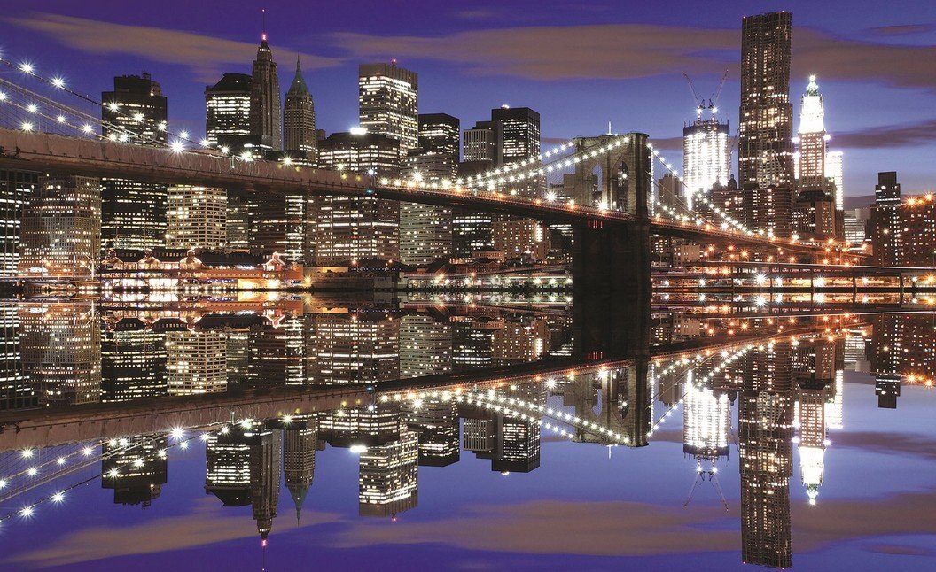 Fototapeta: Nočná Brooklyn Bridge (2) - 254x368 cm