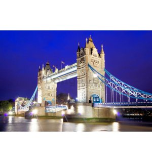 Fototapeta: Nočná Tower Bridge - 254x368 cm