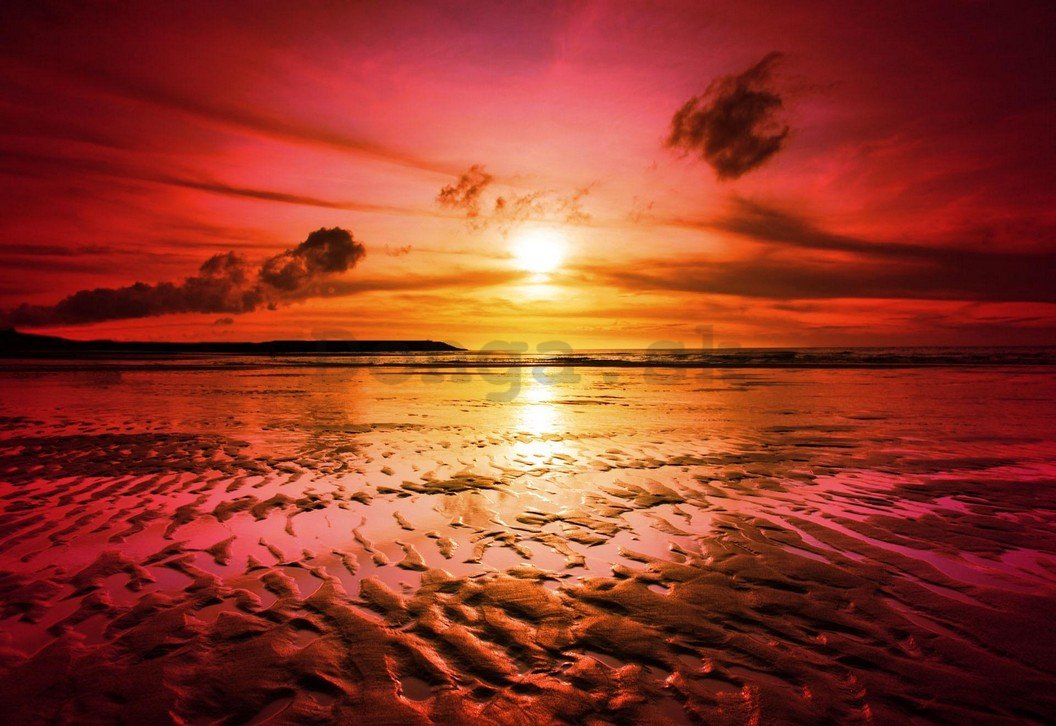 Fototapeta: Západ slnka na pláži (4) - 254x368 cm