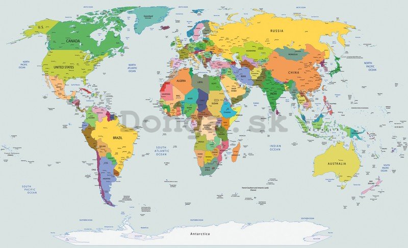 Fototapeta: Mapa sveta (2) - 254x368 cm