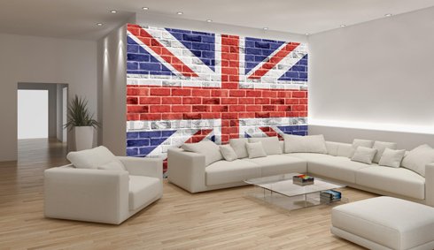Fototapeta: Britská Vlajka (Union Jack) - 254x368 cm