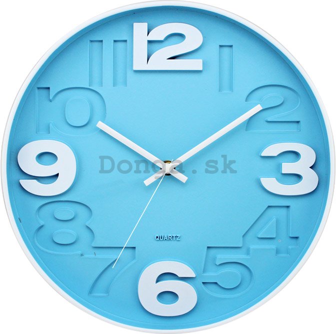Nástenné hodiny: Tyrkysová - 30 cm