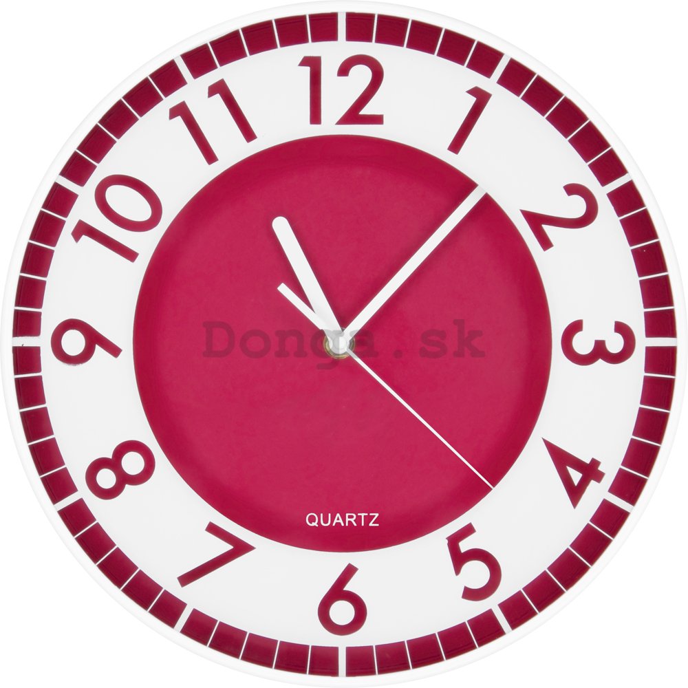 Nástenné hodiny: Moderné (červená) - 30 cm