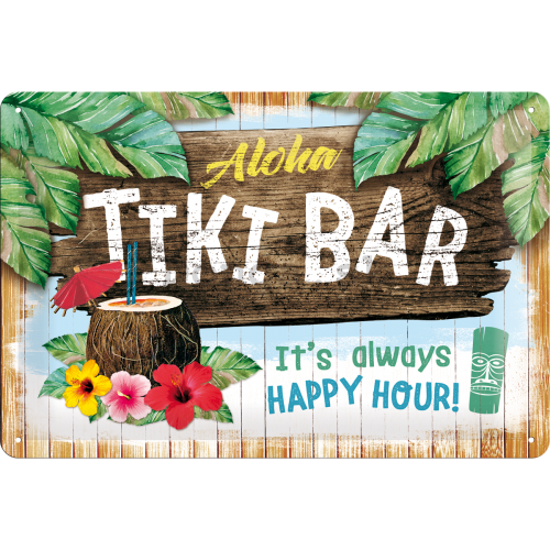 Plechová ceduľa - Tiki Bar