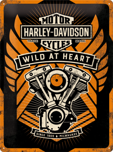 Plechová ceduľa - Harley-Davidson (Wild at Heart)