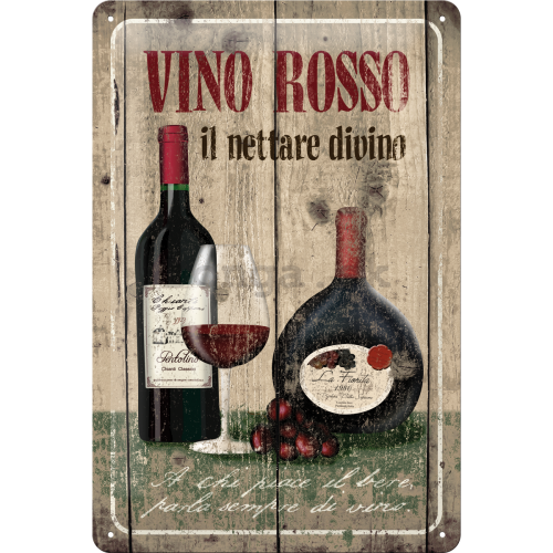 Plechová ceduľa – Vino Rosso