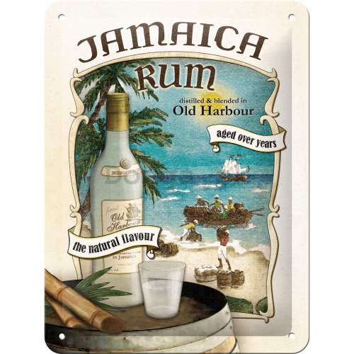 Plechová ceduľa: Jamaica Rum - 20x15 cm