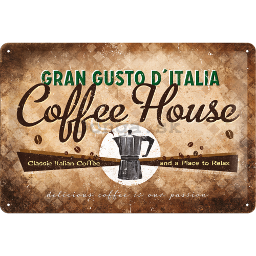 Plechová ceduľa – Coffee House