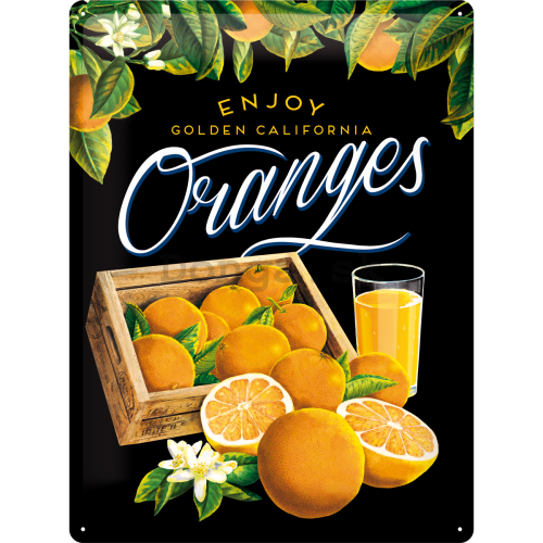 Plechová ceduľa – Enjoy Oranges