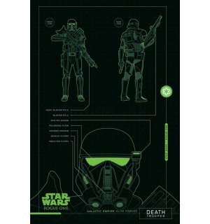 Plagát - Star Wars Rogue One (Death Trooper Blueprints)