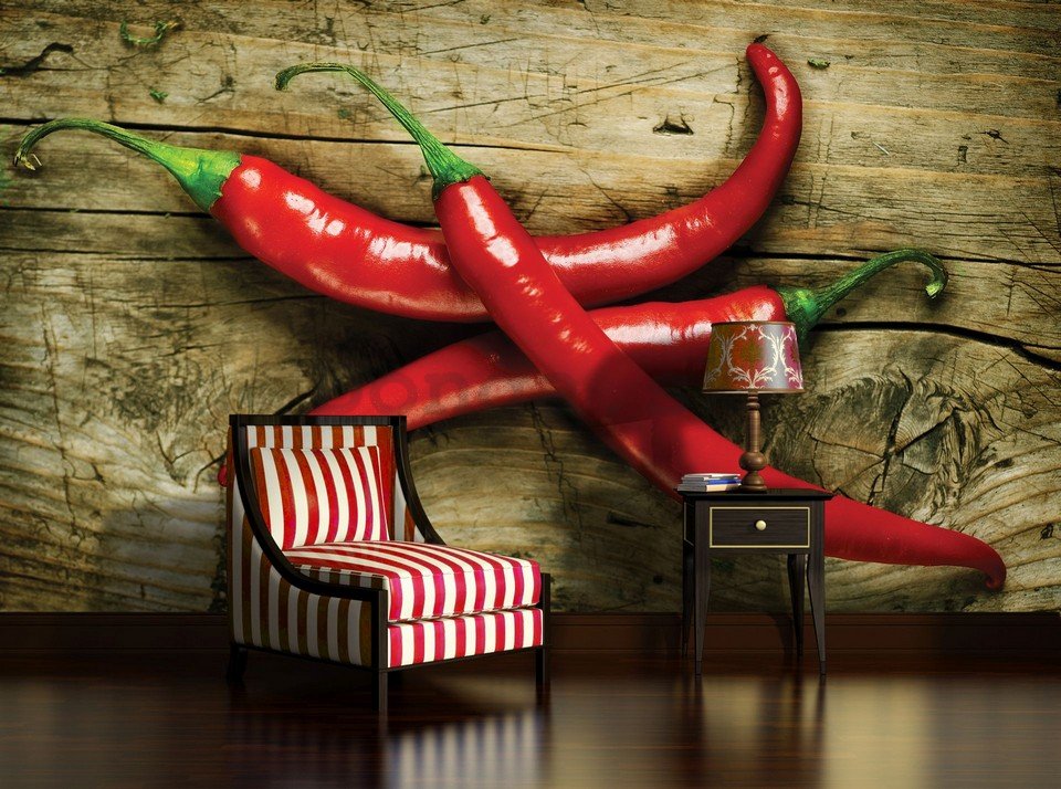 Fototapeta: Chilli papričky - 184x254 cm
