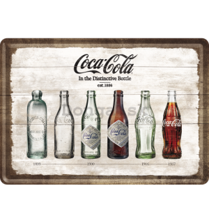 Plechová pohľadnice - Coca-Cola (lahve)