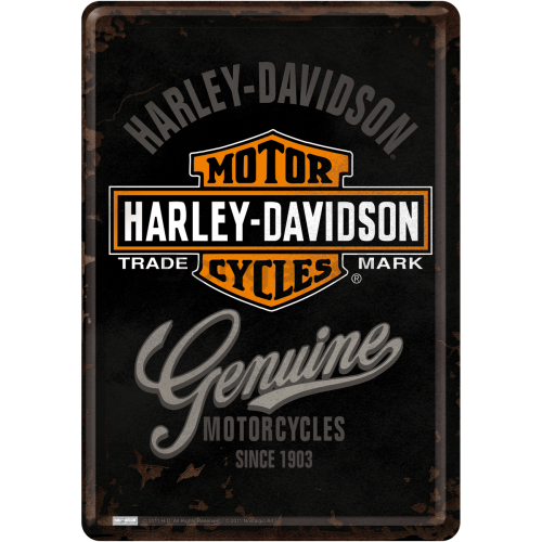 Plechová pohľadnice - Harley-Davidson Genuine