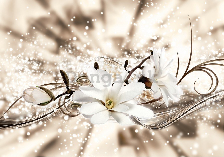 Fototapeta vliesová: Zlatá kvetina (1) - 254x368 cm