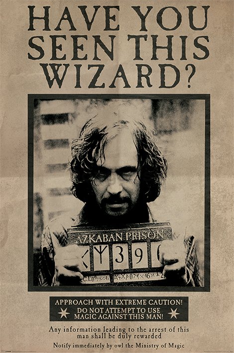 Plagát - Harry Potter (Wanted Sirius Black)