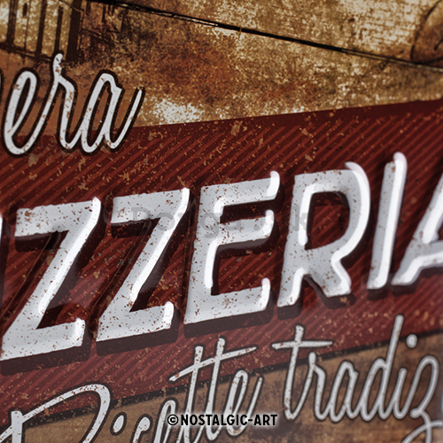 Plechová ceduľa – Pizzeria La Vera
