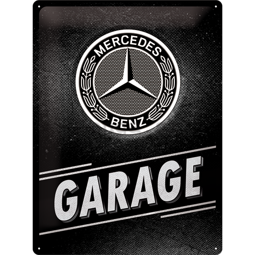 Plechová ceduľa: Mercedes-Benz Garage - 40x30 cm
