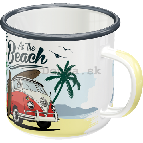 Plechový hrnček - VW At the Beach