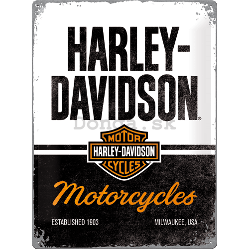 Plechová ceduľa: Harley-Davidson (Motorcycles) - 30x40 cm