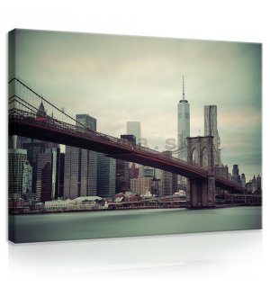 Obraz na plátne: Brooklyn Bridge (2) - 75x100 cm
