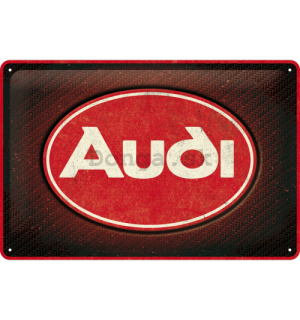 Plechová ceduľa: Audi Red Shine - 30x20 cm