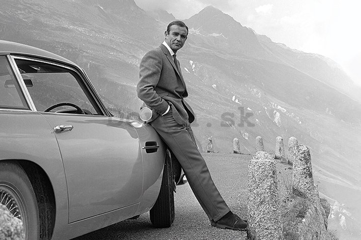 Plagát - James Bond (Connery & Aston Martin) 