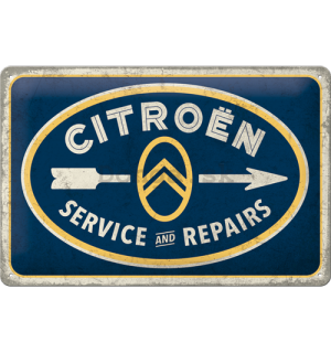 Plechová ceduľa: Citroën (Service & Repairs) - 30x20 cm