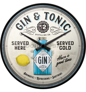 Nástenné hodiny - Gin & Tonic Served Here