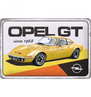 Plechová ceduľa: Opel GT (since 1968) - 30x20 cm
