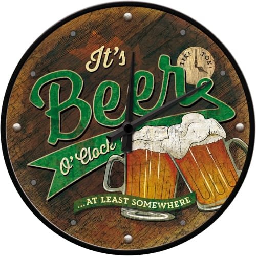 Nástenné hodiny - Beer O' Clock Glasses