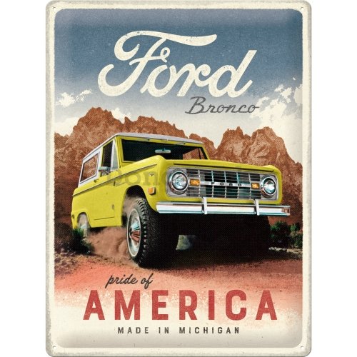 Plechová ceduľa: Ford Bronco (Pride of America) - 30x40 cm