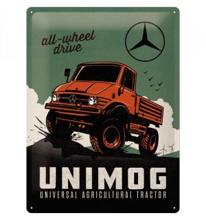 Plechová ceduľa: Daimler Truck Unimog - 40x30 cm
