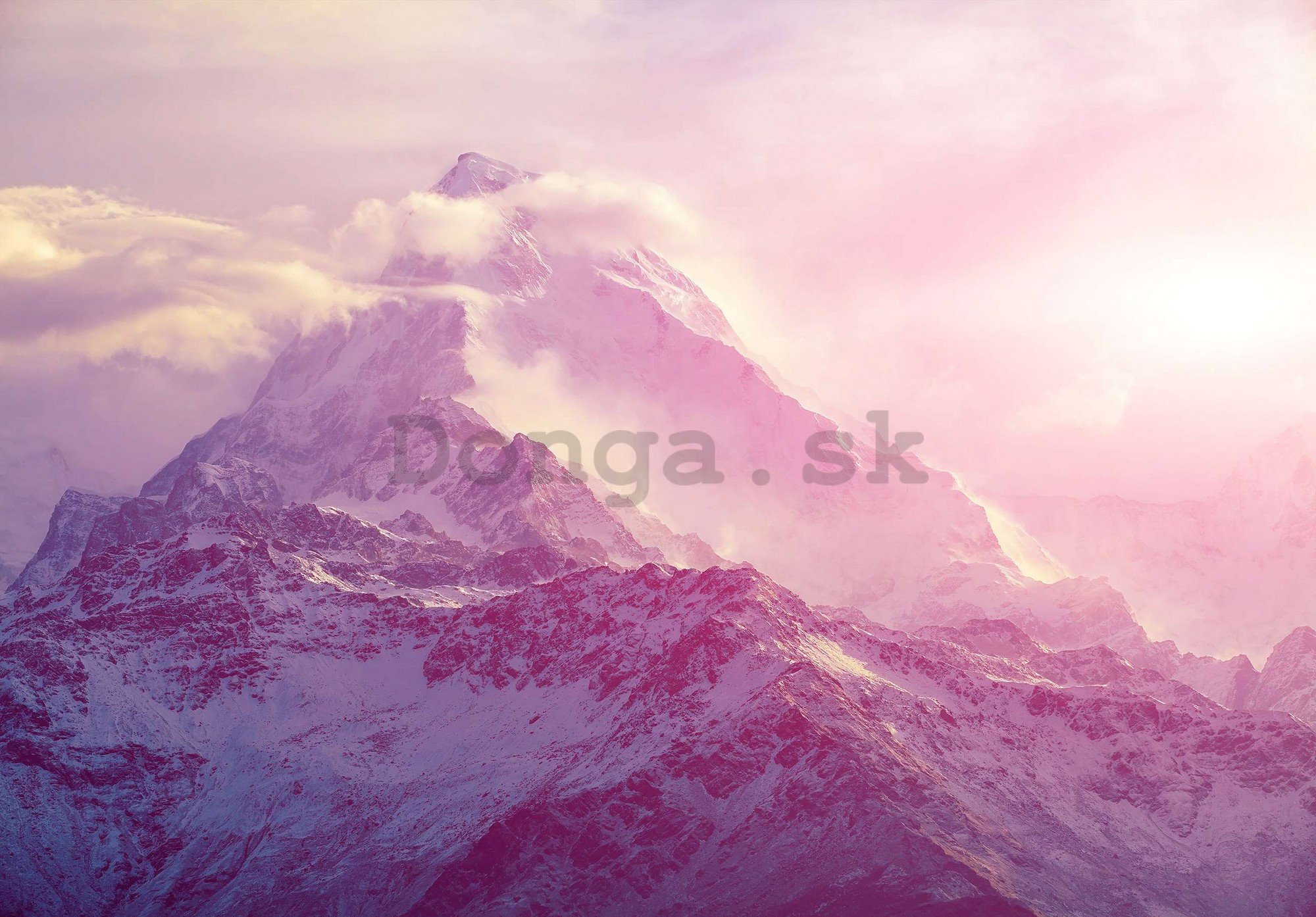 Fototapeta vliesová: Zasněžené hory - 254x184 cm