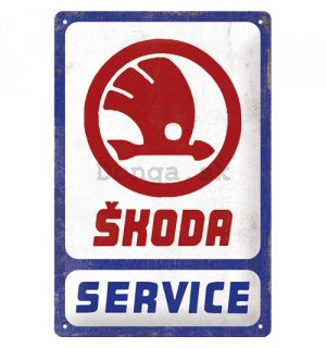 Plechová ceduľa: Skoda - Service - 20x30 cm