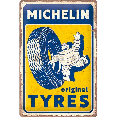 Plechová ceduľa – Michelin - Motorcycle Bibendum