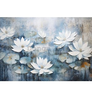 Fototapeta vliesová: Water lily flowers - 312x219cm