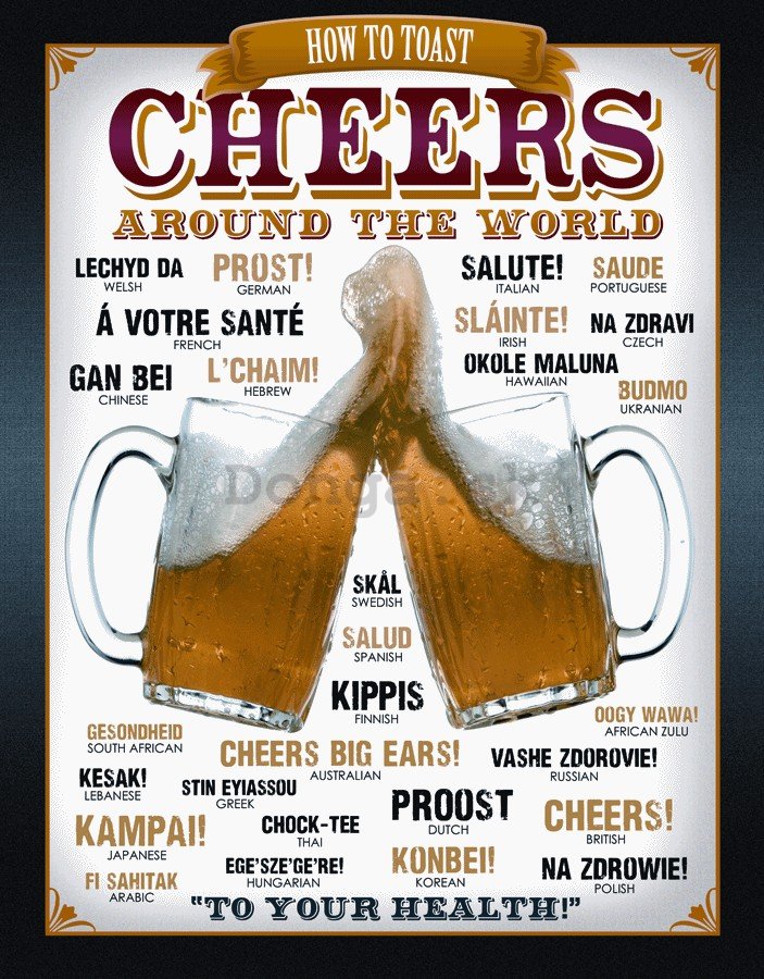Plechová ceduľa - Beer (Cheers)
