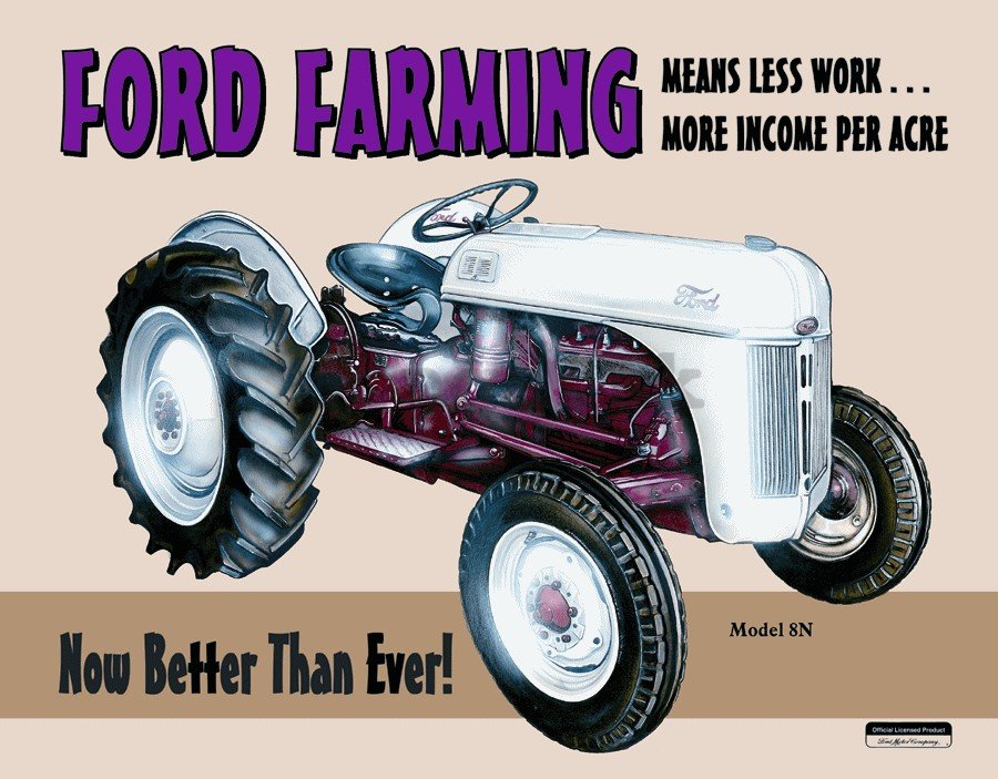 Plechová ceduľa – Ford Farming 8N