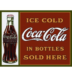 Plechová ceduľa: Coca-Cola (sold here) - 30x40 cm