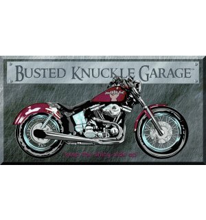 Plechová ceduľa - Busted Knuckle Garage