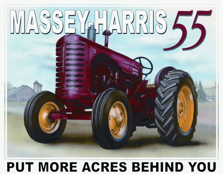 Plechová ceduľa - Massey-Harris 55